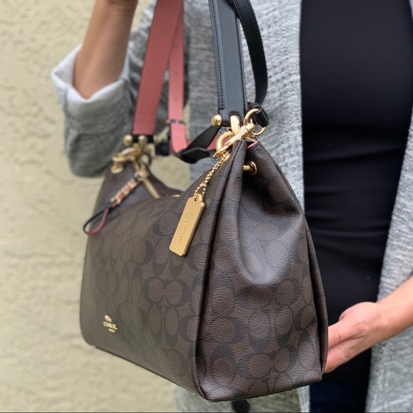 COACH Signature Mia Shoulder / Crossbody Bag - Picture 2 of 8